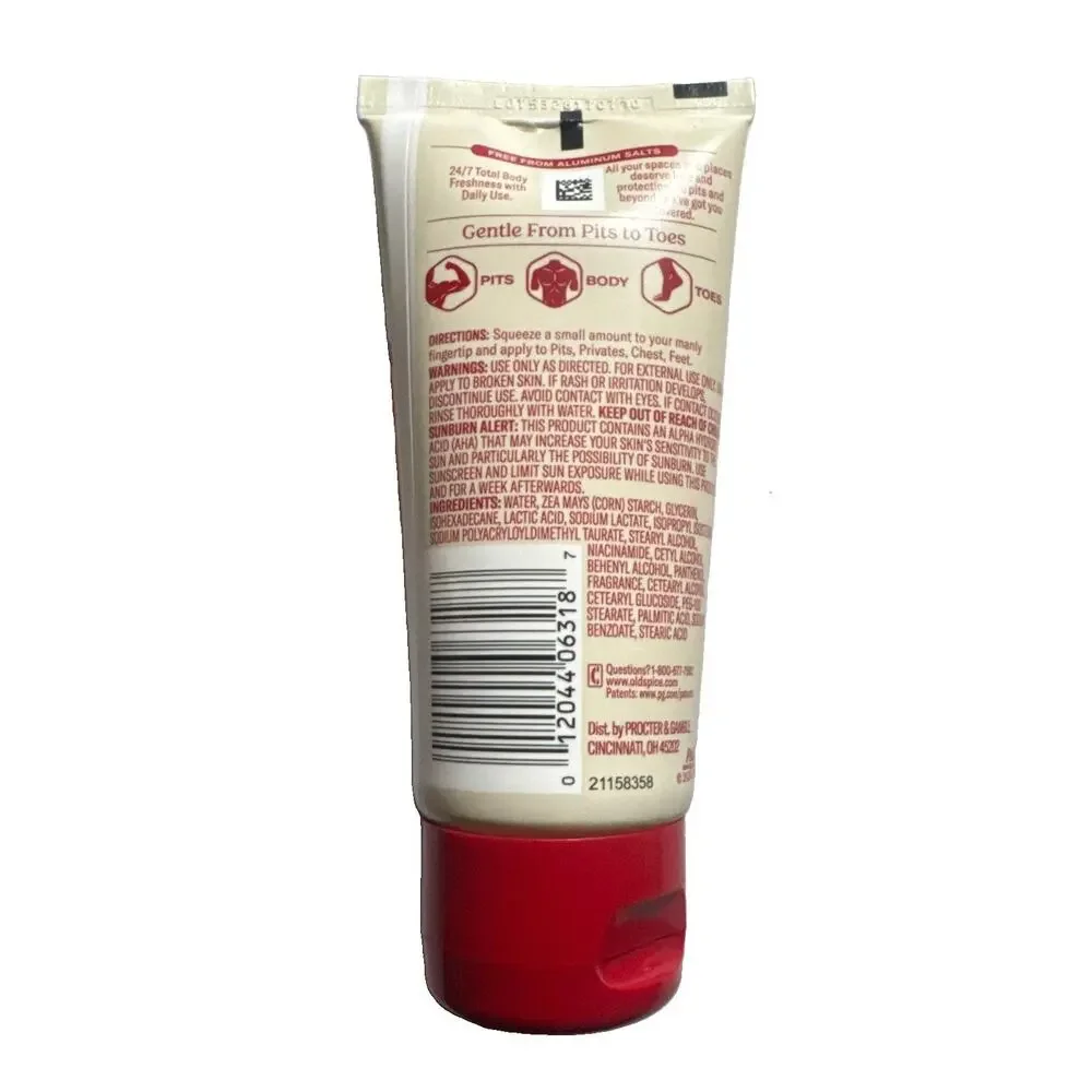 4 Pack Old Spice Total Body Deodorant Cream 3 oz NEW